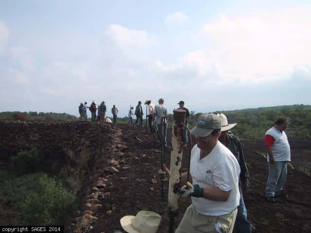 Post hole digging for fence Tamaula Mexico